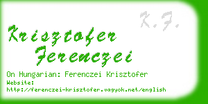 krisztofer ferenczei business card